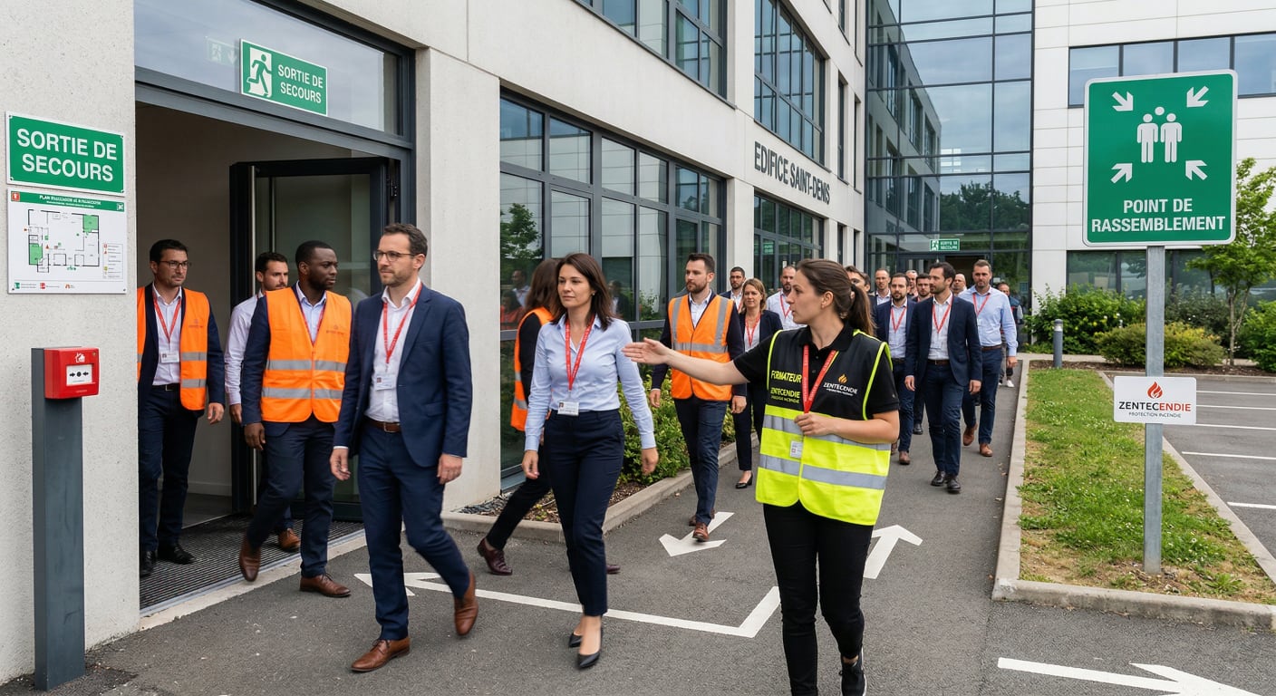 Exercice d'évacuation